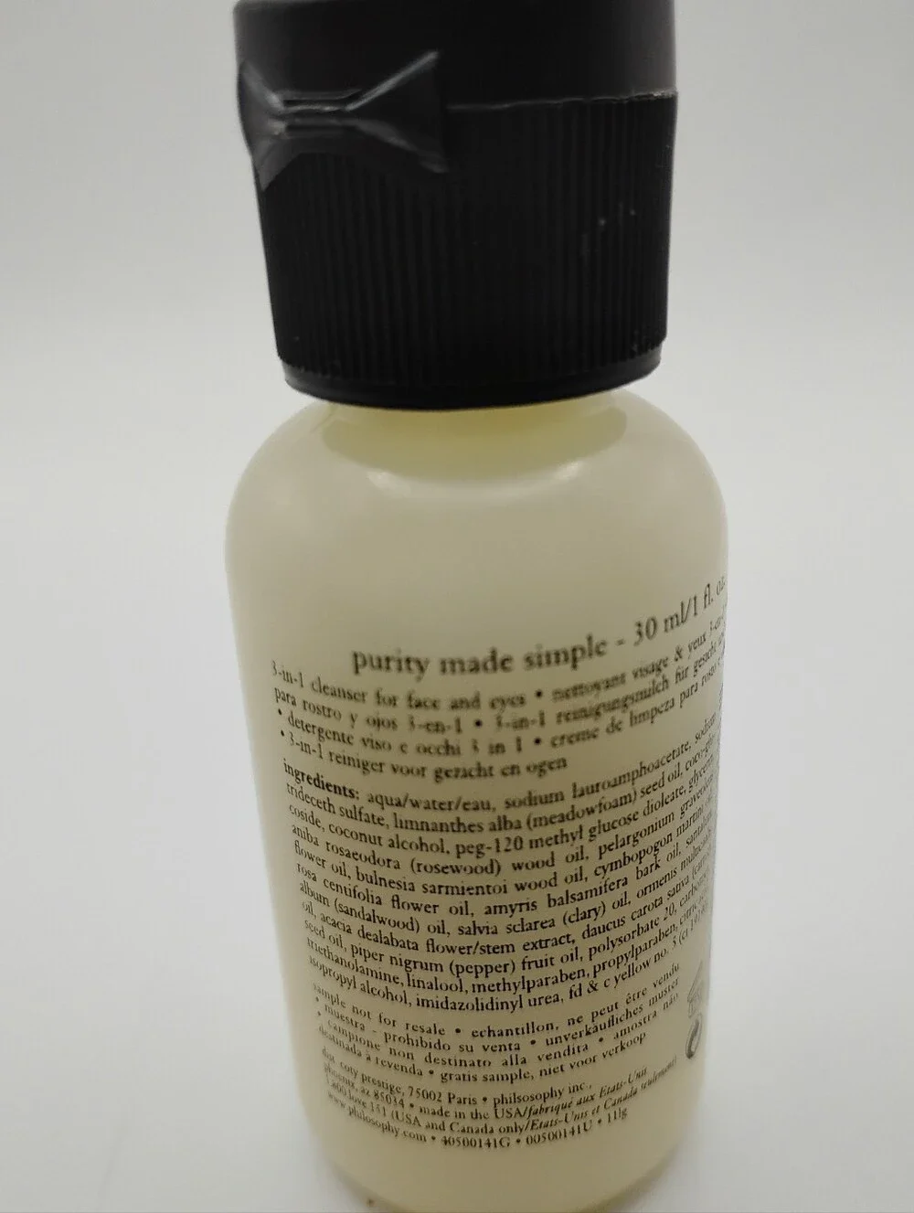 Philosophy Purity 3-in-1 Cleanser/Makeup Remover Brand New